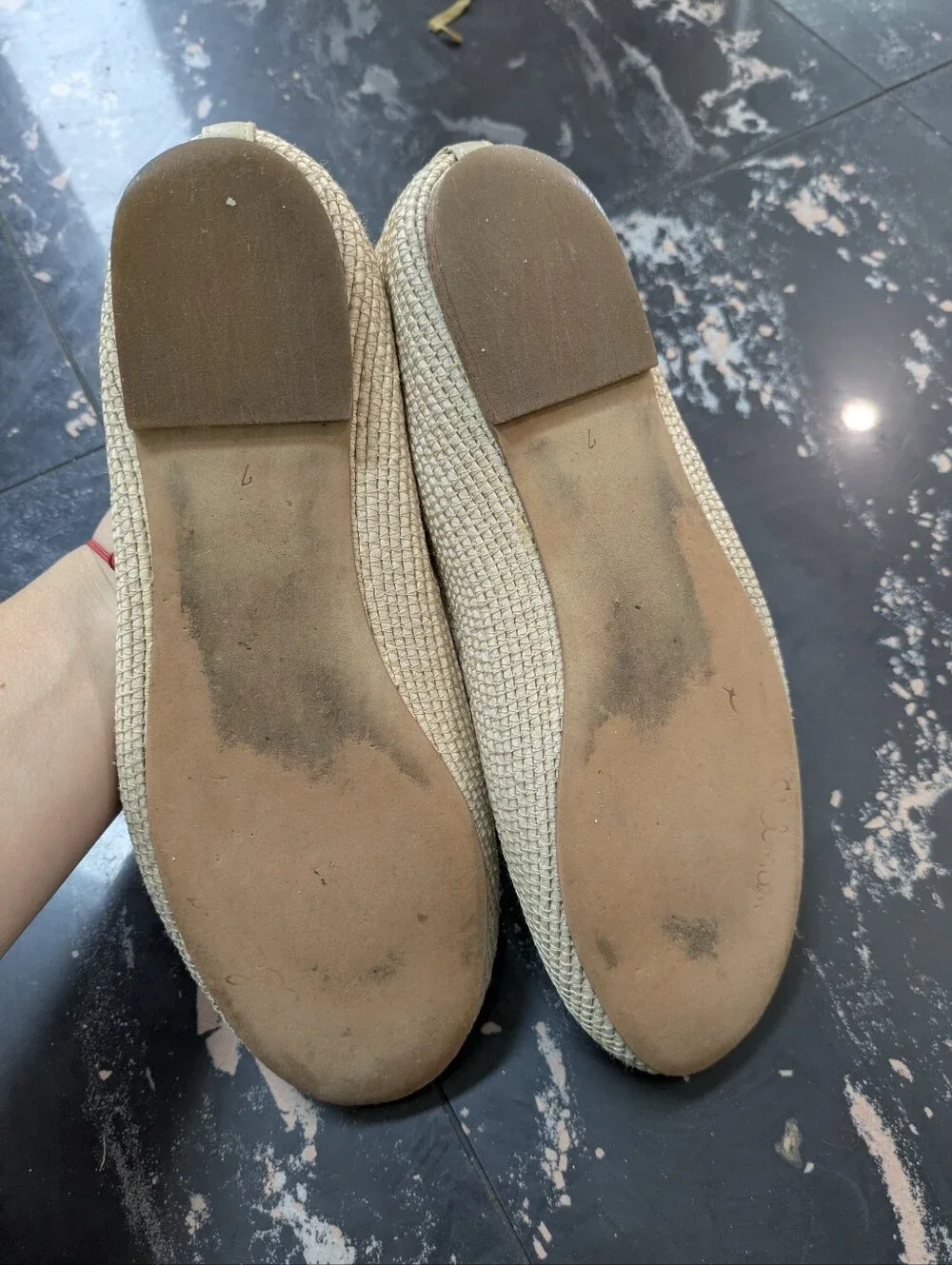 Sam Edelman Tan Woven Falcon Ballet Flats Size 7